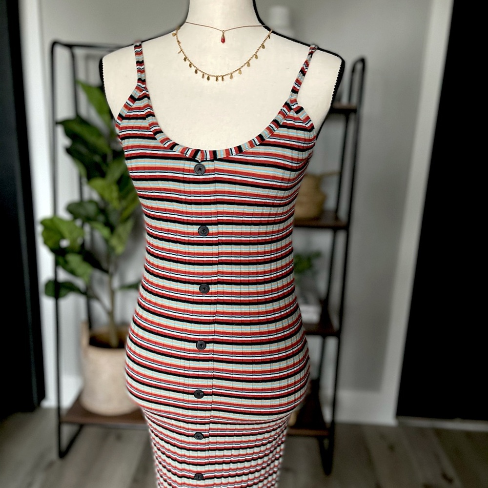Wild Fable Target Button Front Midi Bodycon Dress